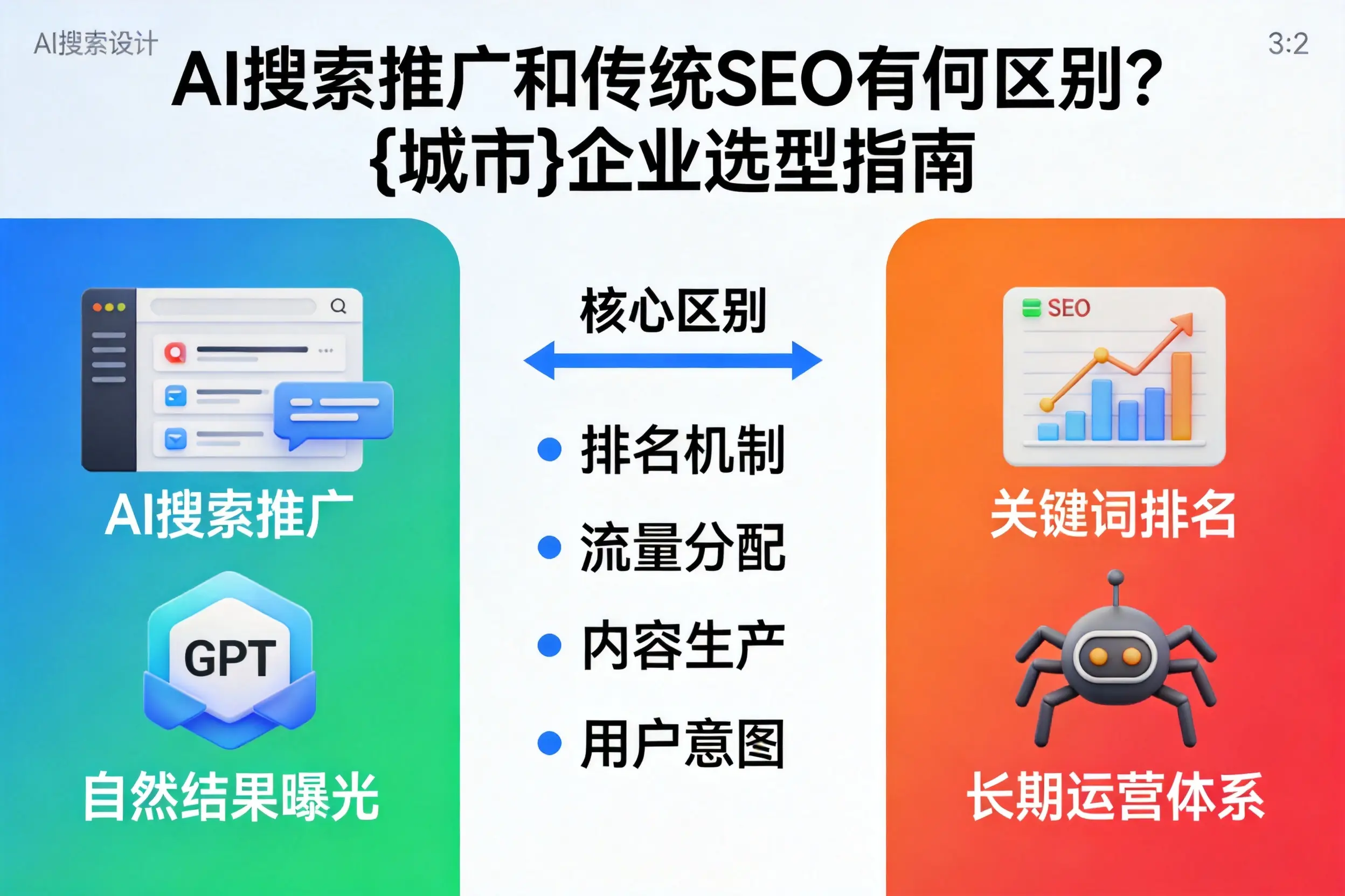 AI搜索推广和传统SEO有何区别？澄迈企业选型指南
