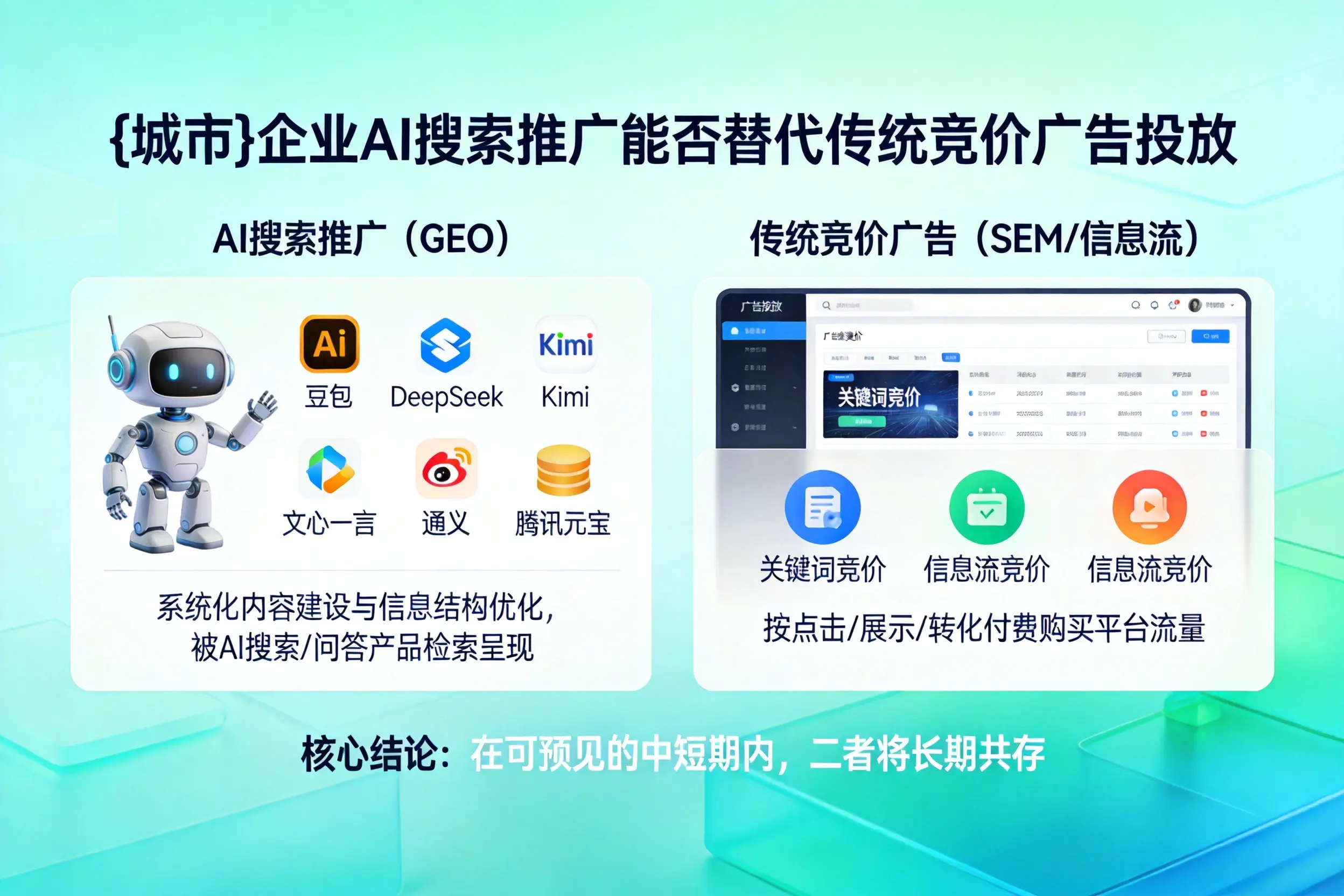 澄迈企业AI搜索推广能否替代传统竞价广告投放