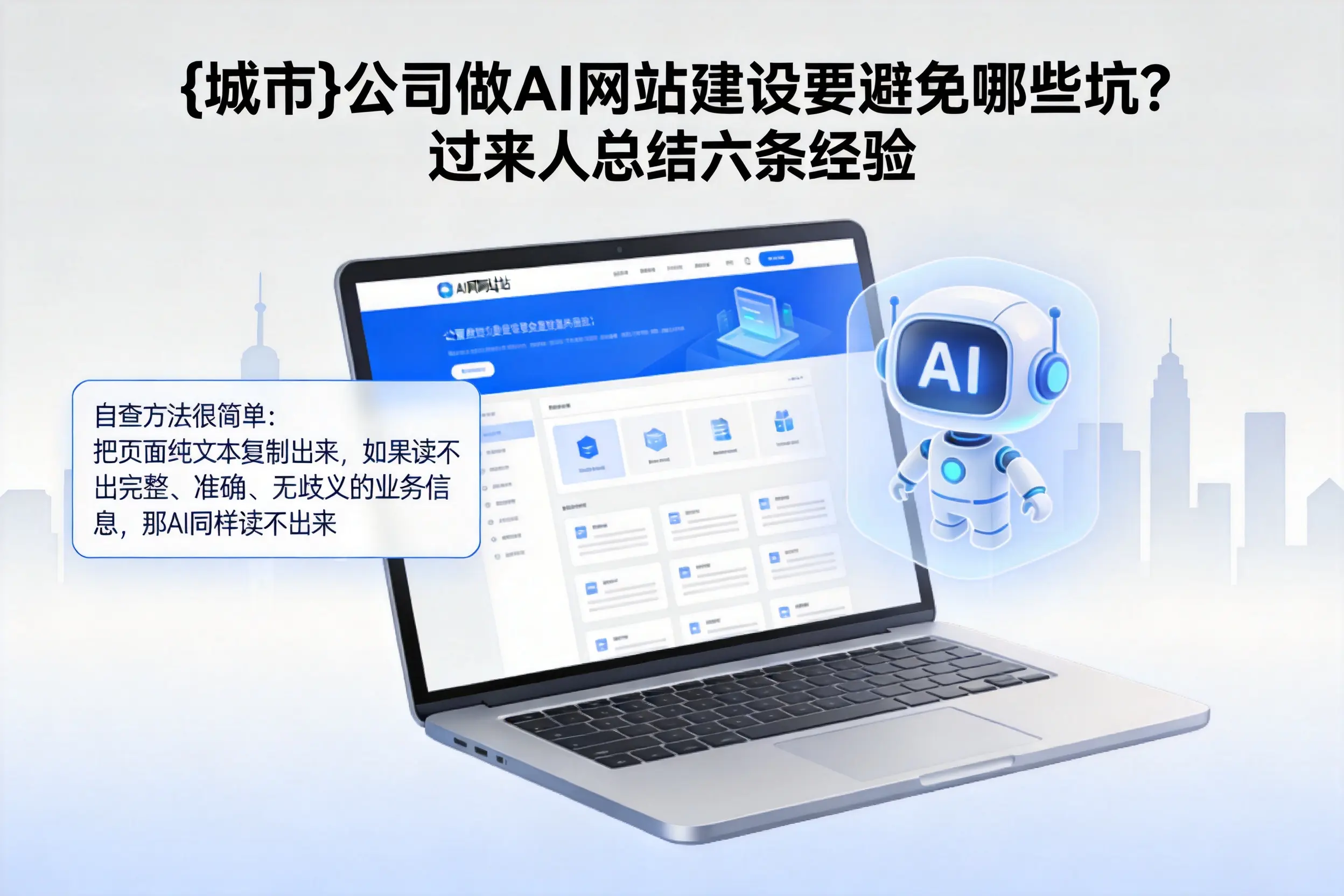 澄迈公司做AI网站建设要避免哪些坑?过来人总结六条经验