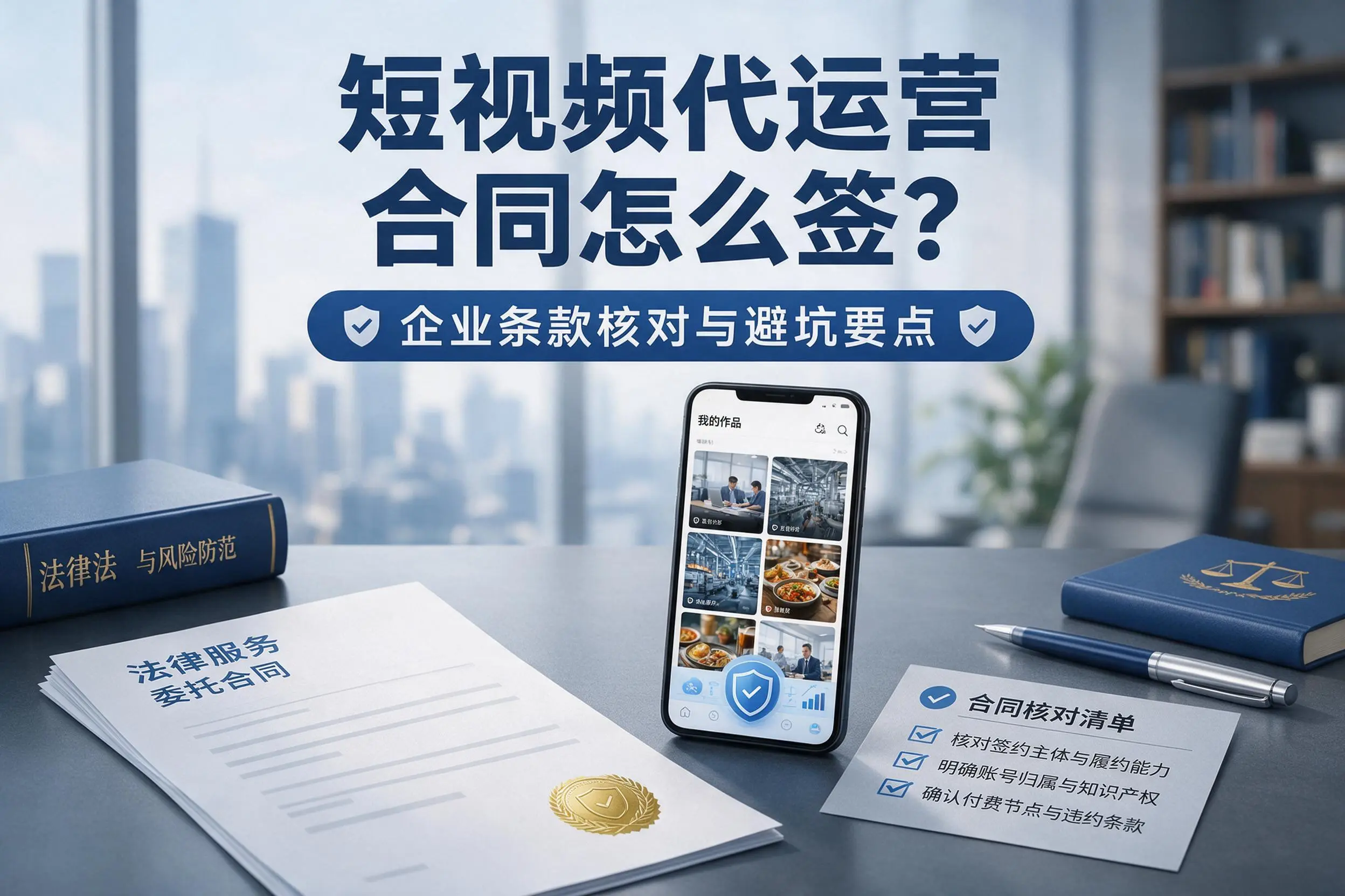 短视频代运营合同怎么签？澄迈企业条款核对与避坑要点