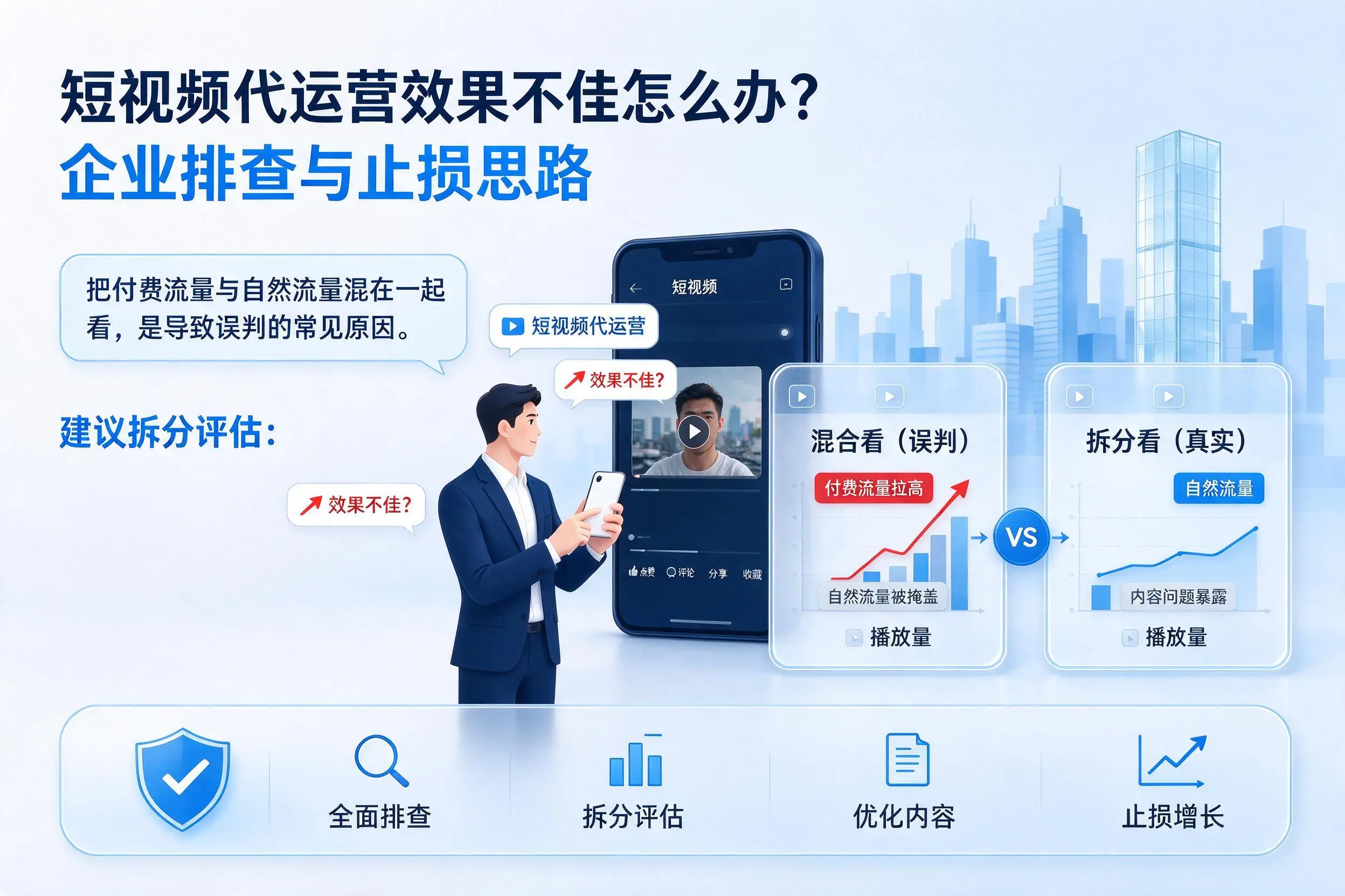 短视频代运营效果不佳怎么办？澄迈企业排查与止损思路