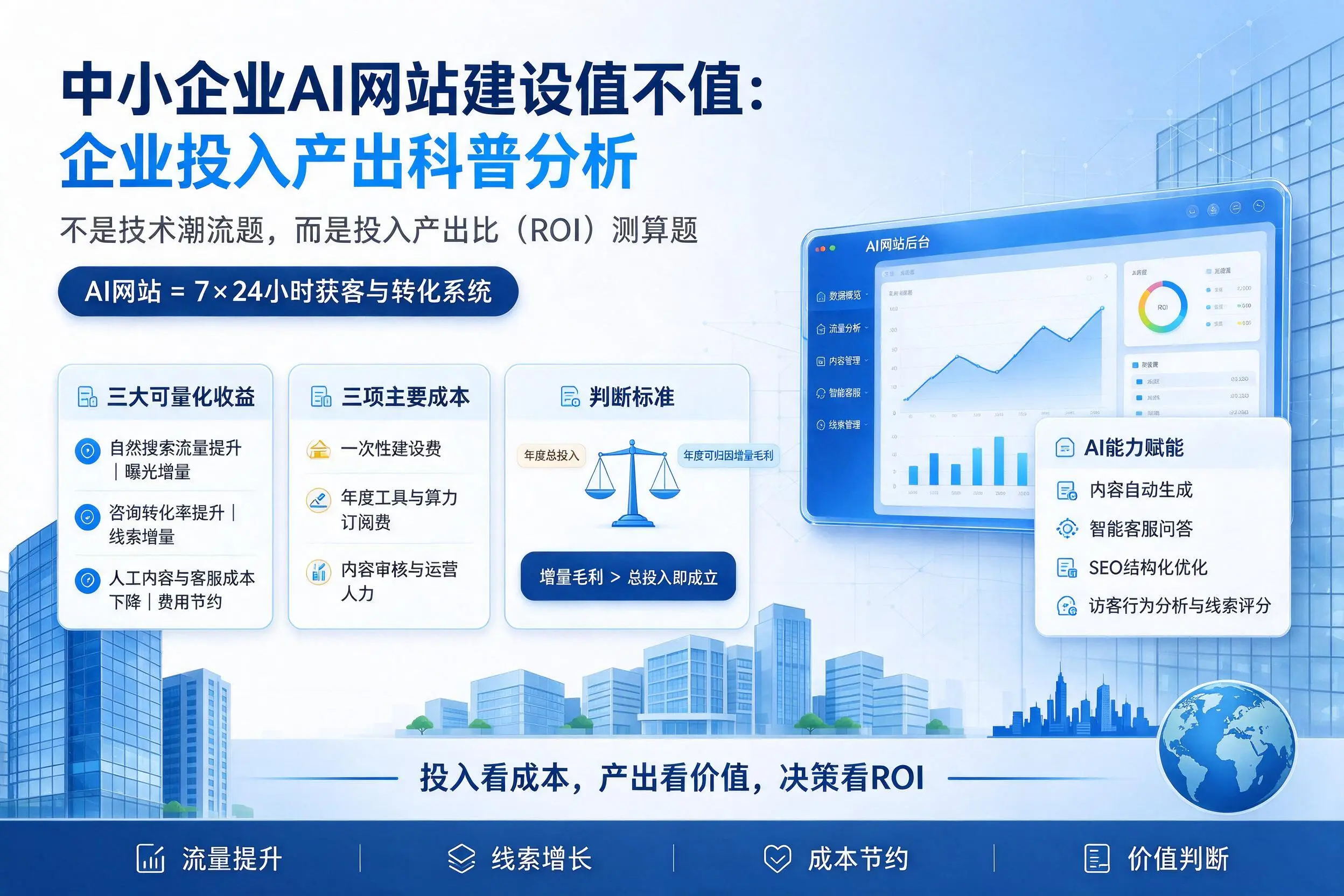 中小企业AI网站建设值不值：澄迈企业投入产出科普分析