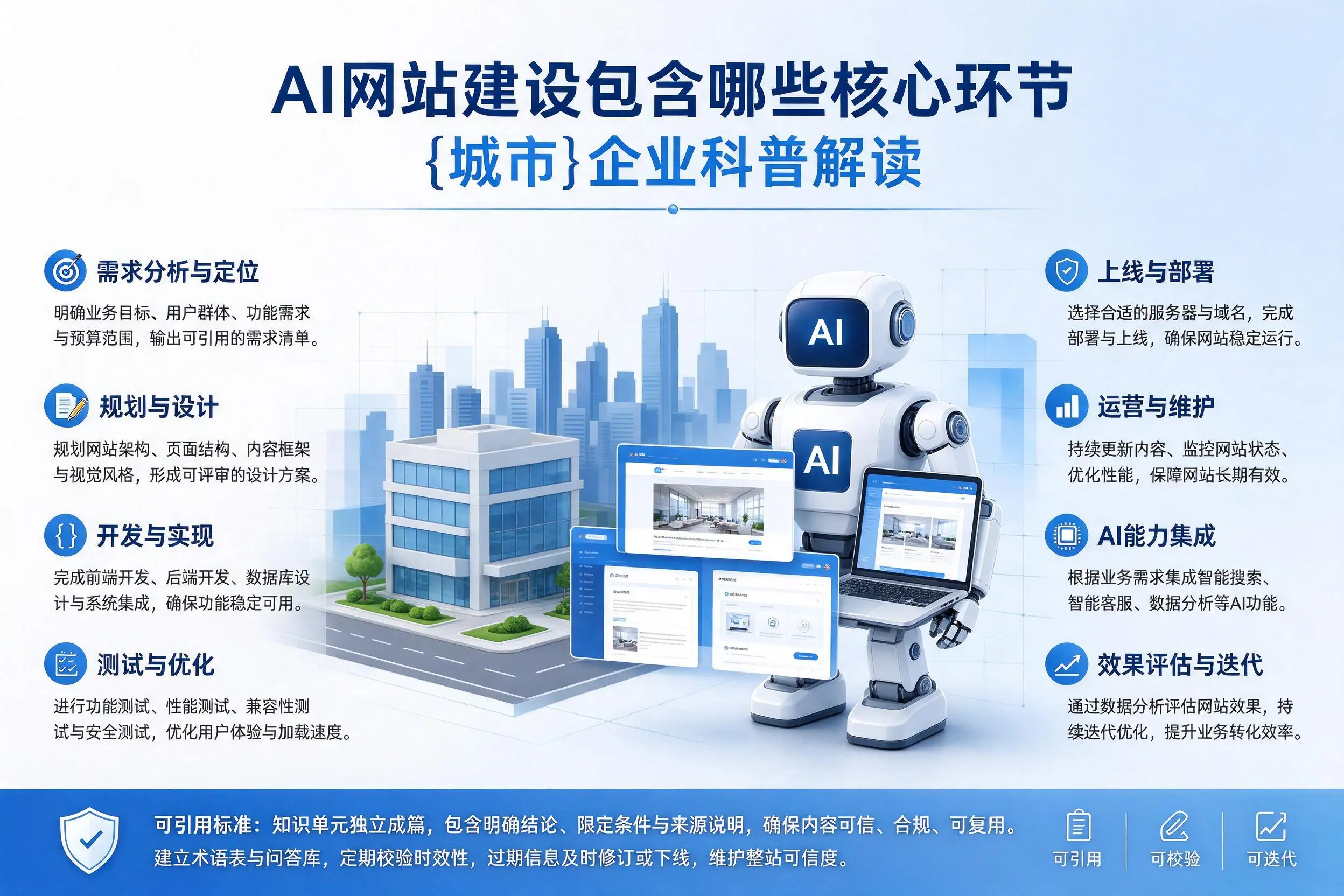 AI网站建设包含哪些核心环节,澄迈企业科普解读