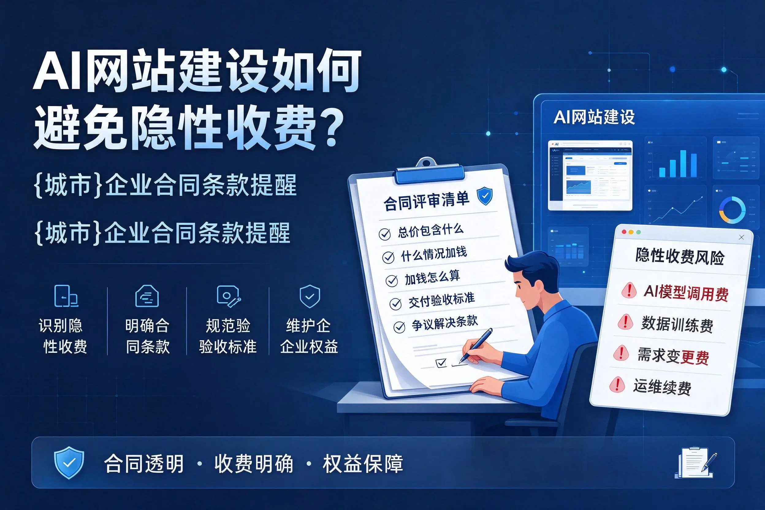 AI网站建设如何避免隐性收费？澄迈企业合同条款提醒